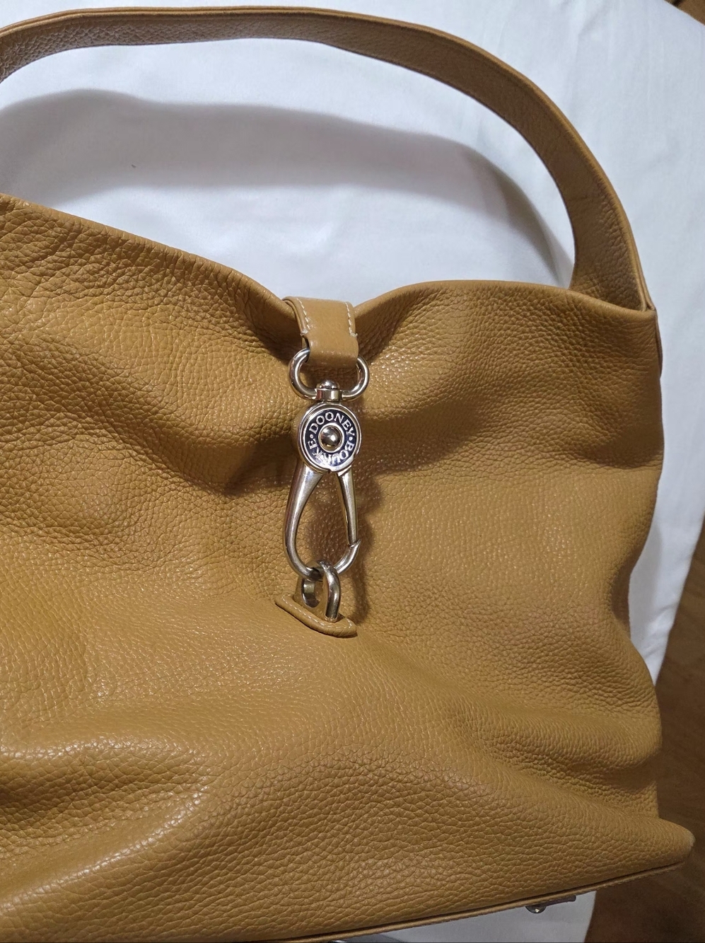 Dooney & Bourke Honey-Tone Pebbled Leather Shoulder Bag
